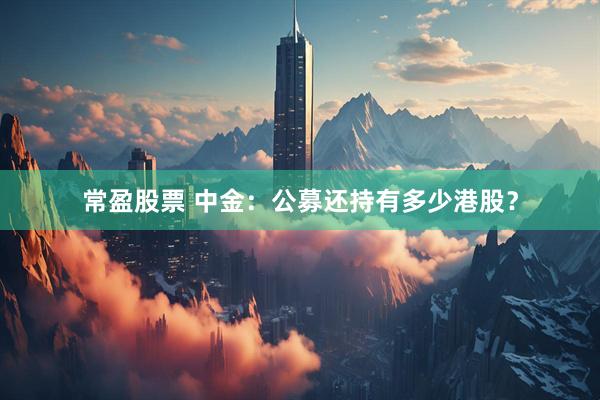 常盈股票 中金：公募还持有多少港股？
